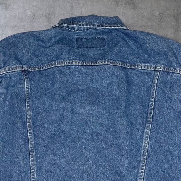 Wrangler Denim Trucker Jacket Mens XL Unlined Western Rodeo Ranch Rodeo - Picture 5 of 9